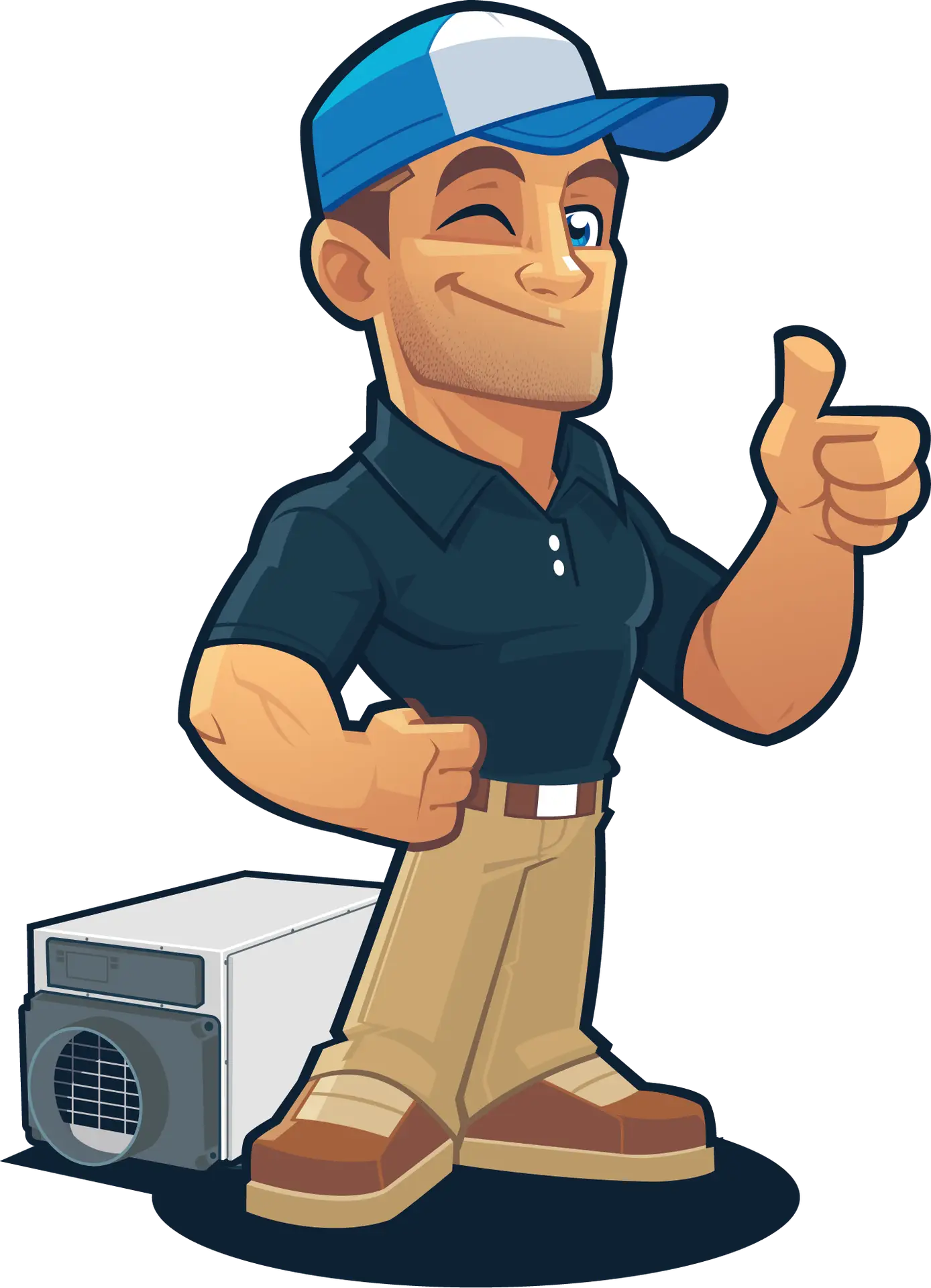 Blue Collar CrawlSpace Mascot 02