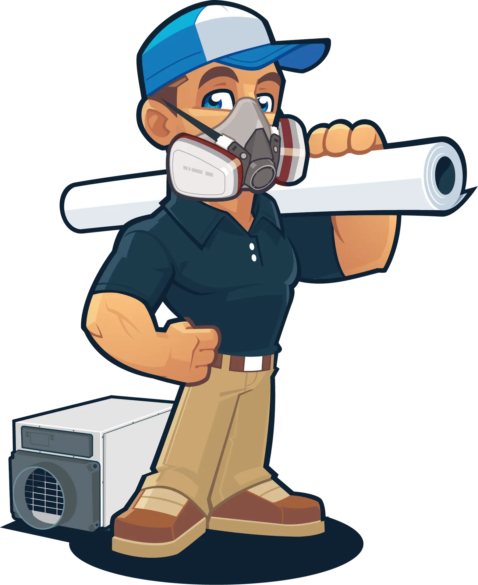 Blue Collar CrawlSpace Mascot 03