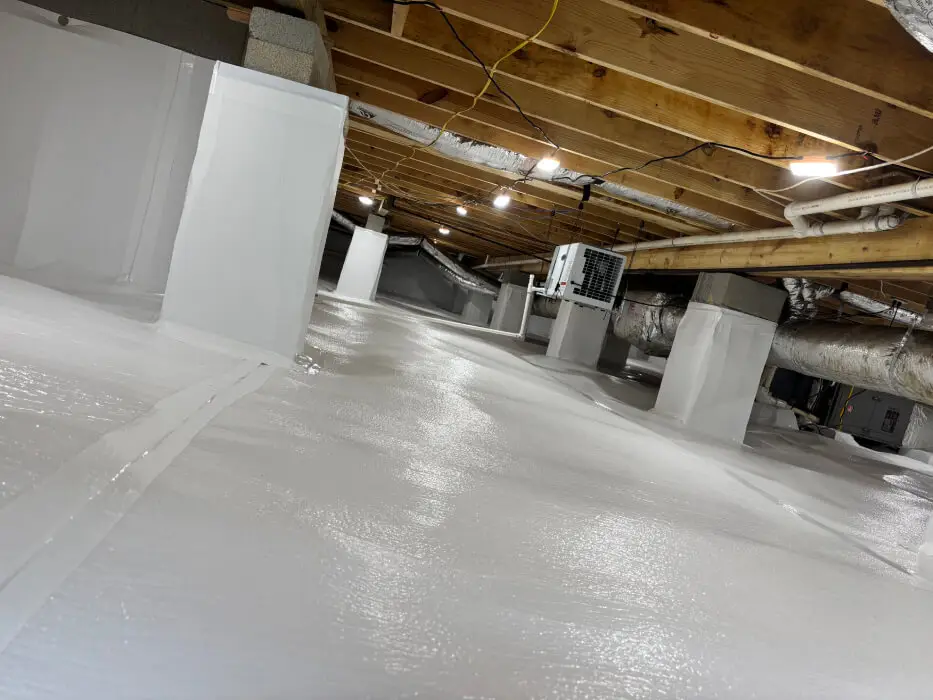 Clean and Sealed Crawl Space with Vapor Barrier Installation 02