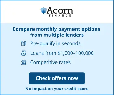 Acorn Finance banner: easy payment options for crawl space projects, check your offers